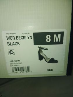 Wor becklyn black heels size 8