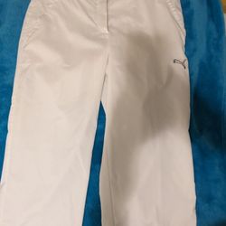 New Puma White Capris Size 6 $10