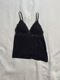 H&M Black Laci Asymmetrical Cami Top