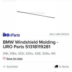 Bmw E36 Lower Windshield Seal / Molding NEW 