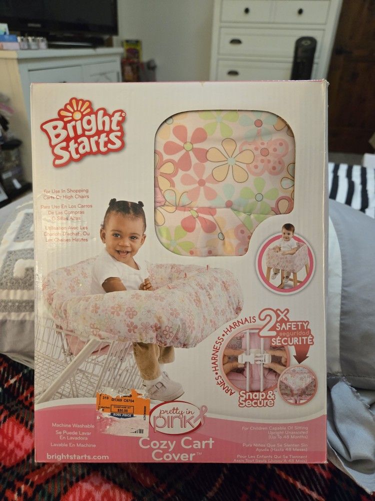 New. Bright Starts. Cozy Cart And Highchair Cover.