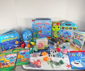 Ocean-Themed Kids Book and Toy Bundle