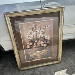 Framed Floral Still Life Wall Art Decor