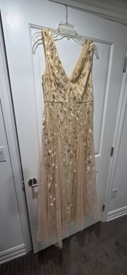 Gold/Nude Gown Dress Size 10