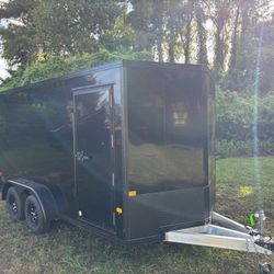 Alcom 7 x 14 Aluminum Enclosed Cargo Trailer 7k