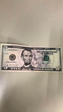 $5 birthday note