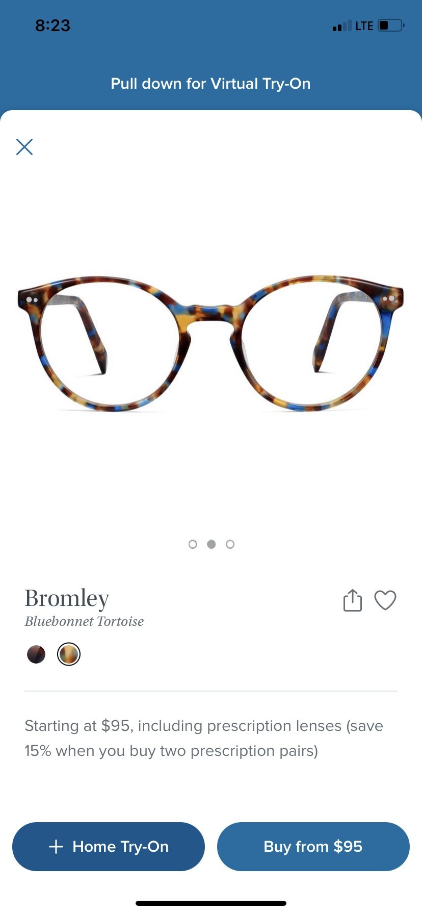 Warby Parker Frames (Bromley Style) New..great Condition