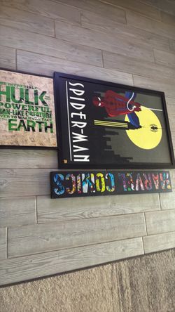 Marvel Comics Framed Posters Set of 3