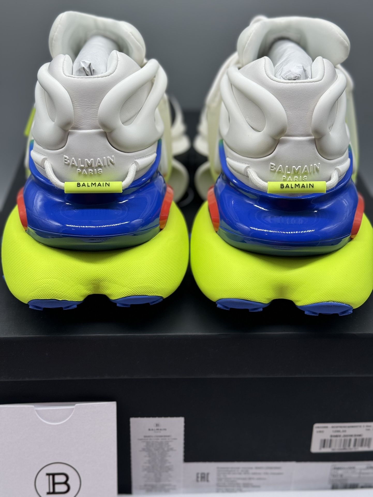 Balmain Unicorn Trainers In Neoprene Leather sz. 43 10 us 44