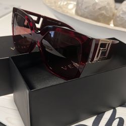 Original Transparent Red Versace Sunglasses