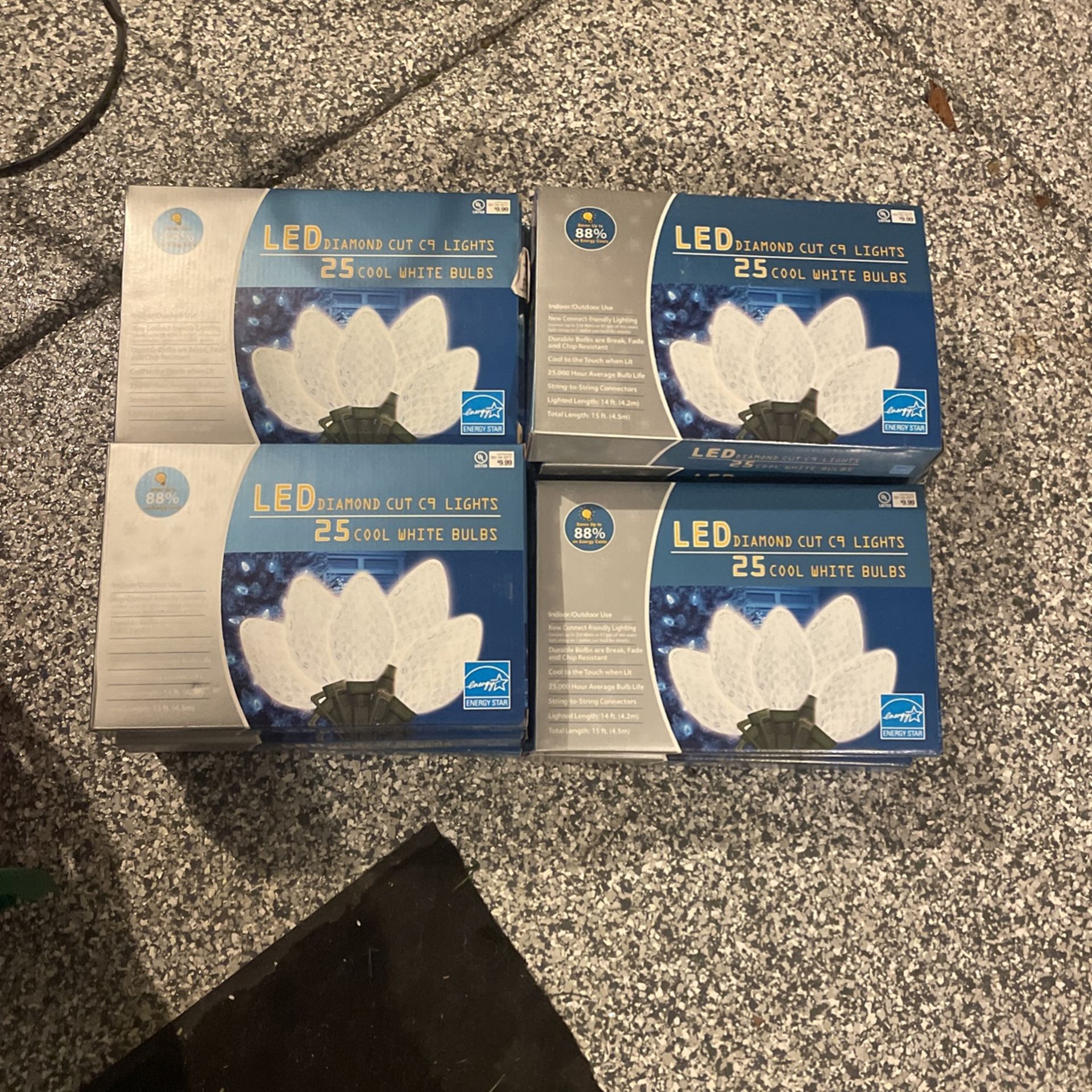 11 Boxes LED C9 White Lights