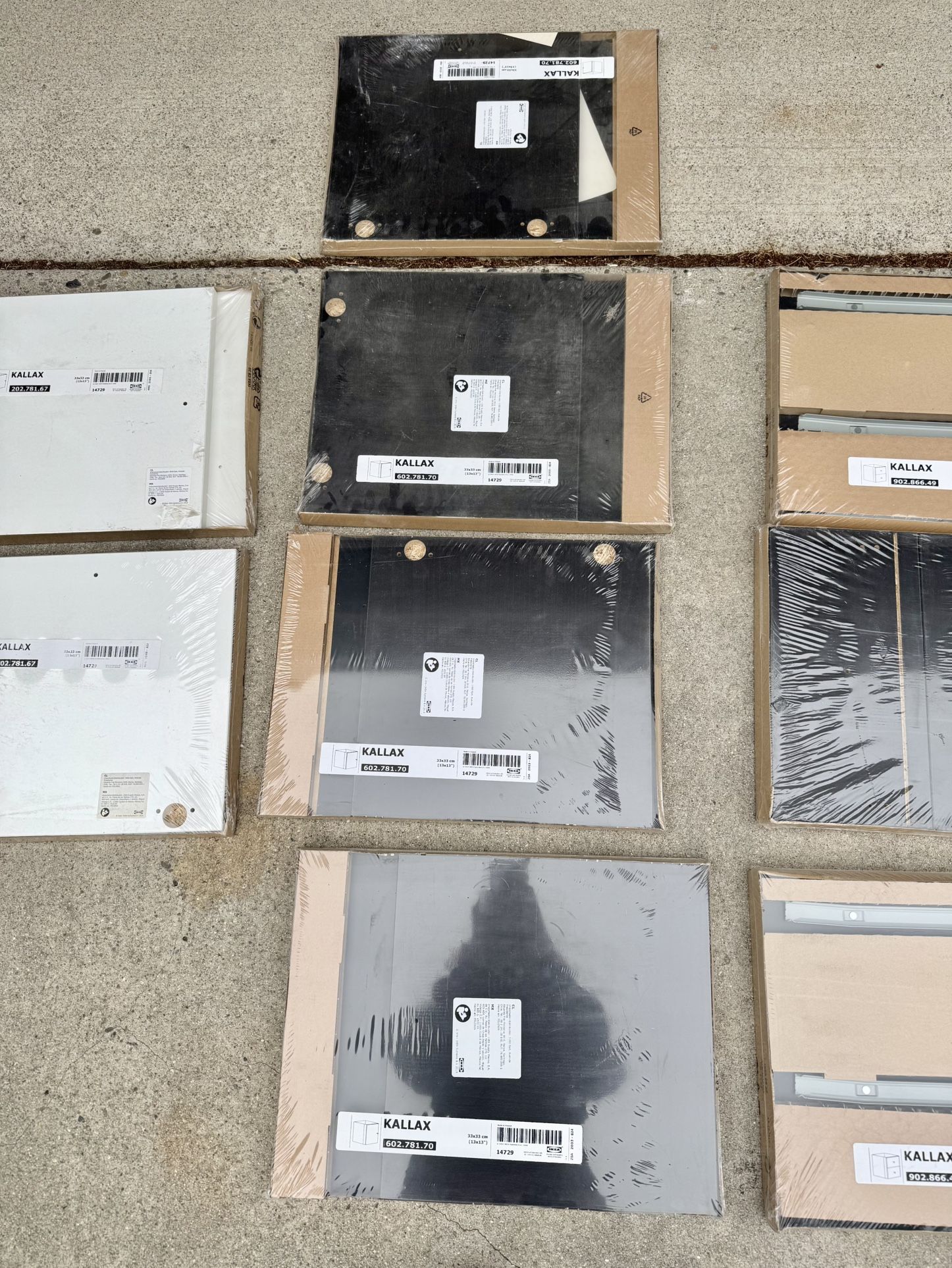 IKEA kallax Insert Lot 14729 White & Black brown