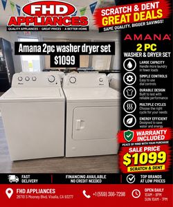 Amana washer and dryer set