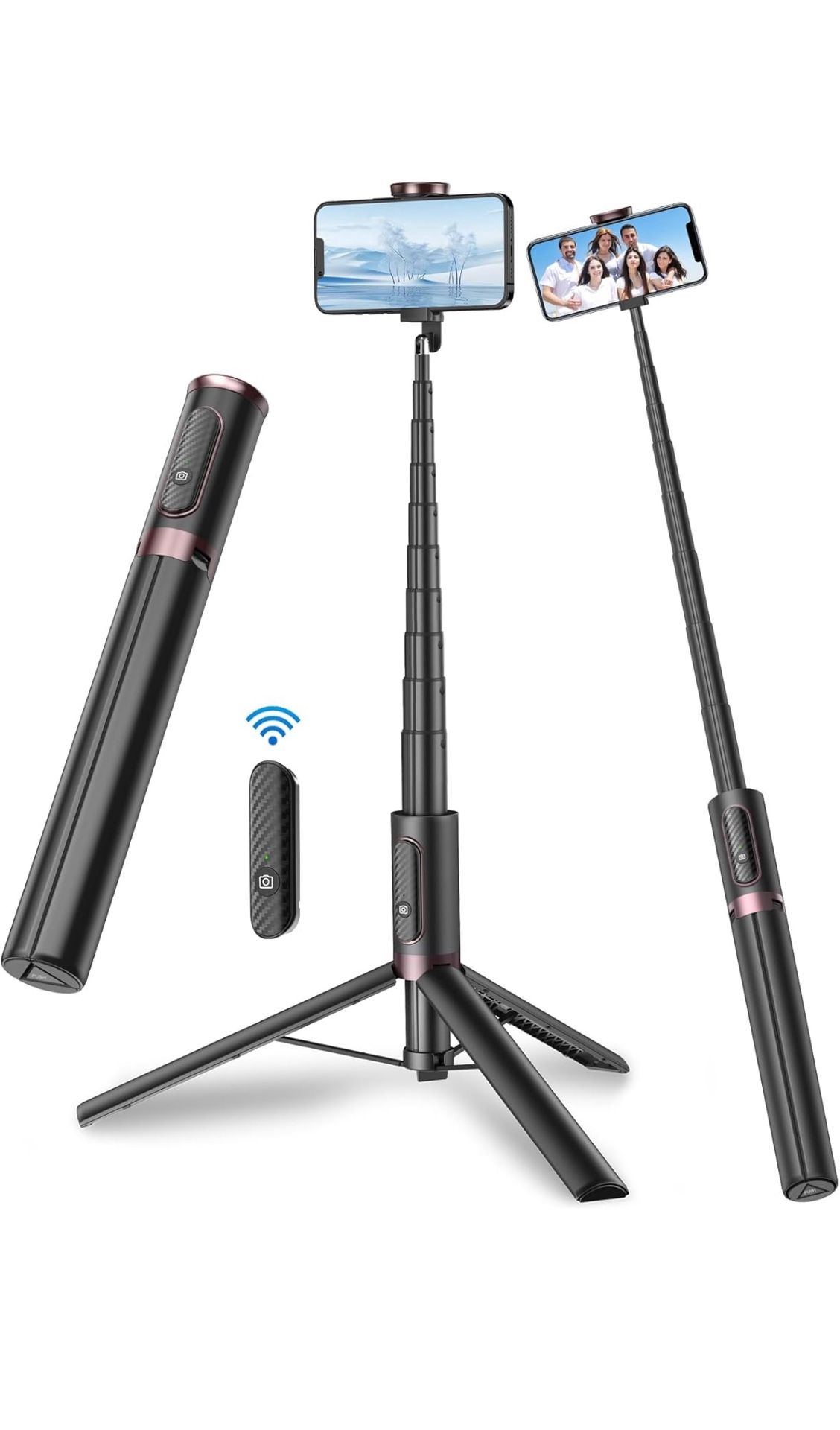 Tripod Selfie Stick with Wireless Remote Control Extendable Size 67" New Condition in Box