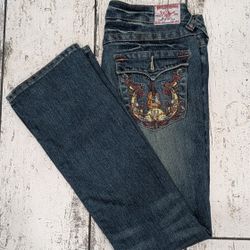 True religion Guitar embroidered Jeans