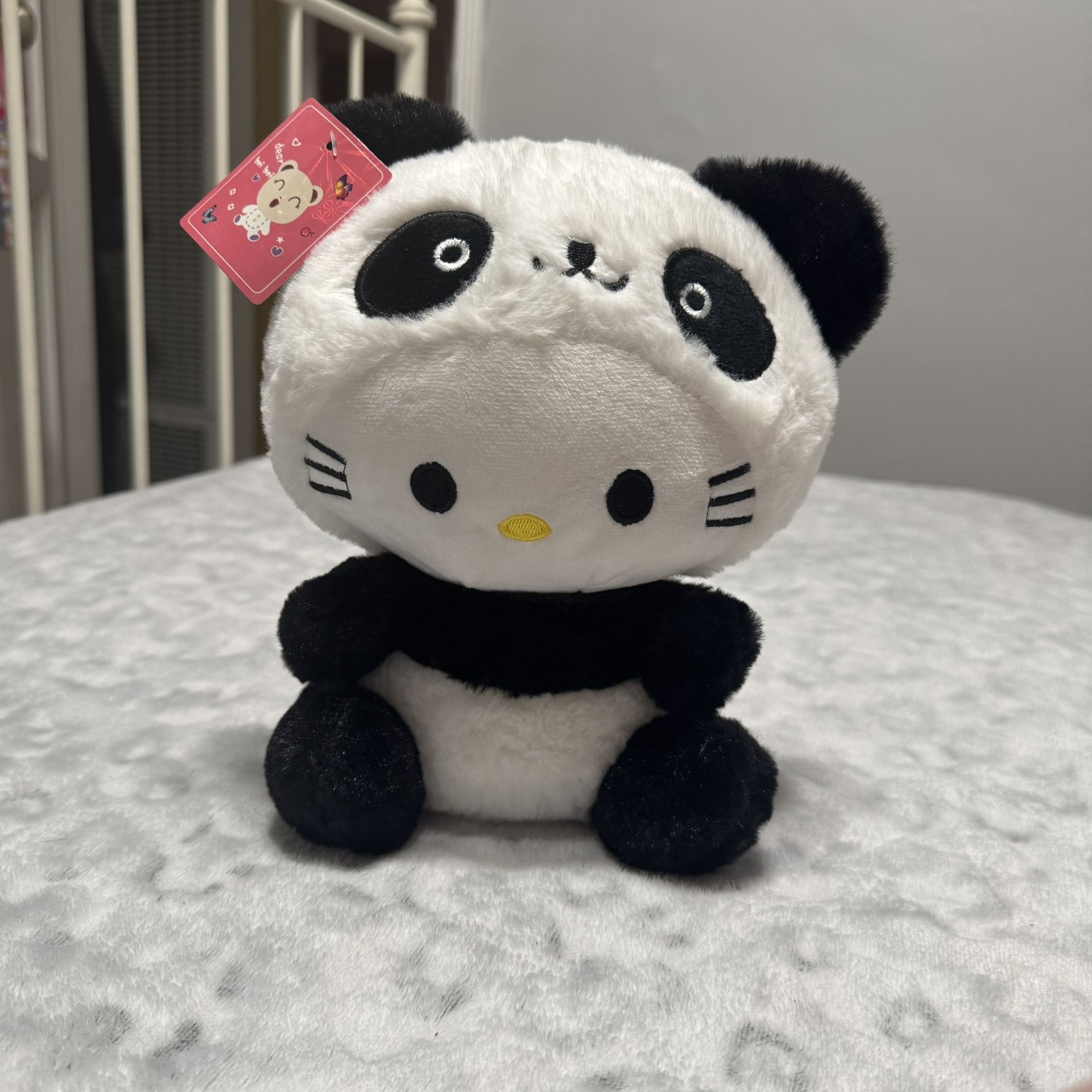 Panda Onesie Hello Kitty Plushie