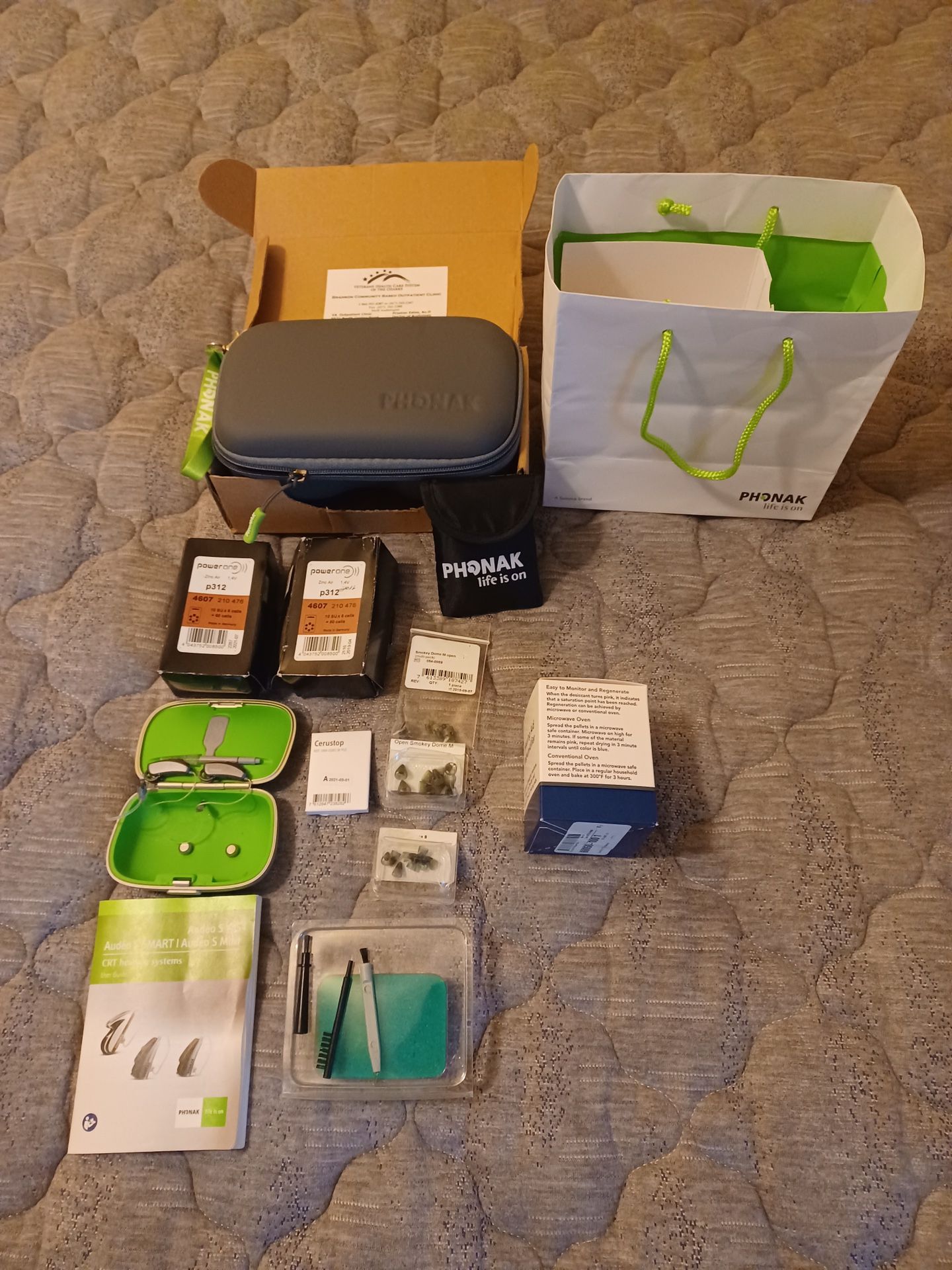 Basically Brand New Phonak Audeo S Smart Hearing Aids -- Pair - Right and Left with BATTERIES, CASE, TOOLS ETC.