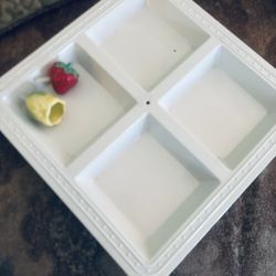 Nora Fleming Melamine 4 section platter and two minis m