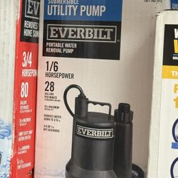 1/6 Hp Everbilt Utility Pump  