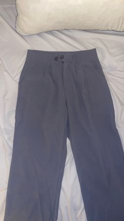 SHEIN High Waist Dress Pants Women's Trousers Straight Leg Loose Fit Casual Button Pocket Daily Wear