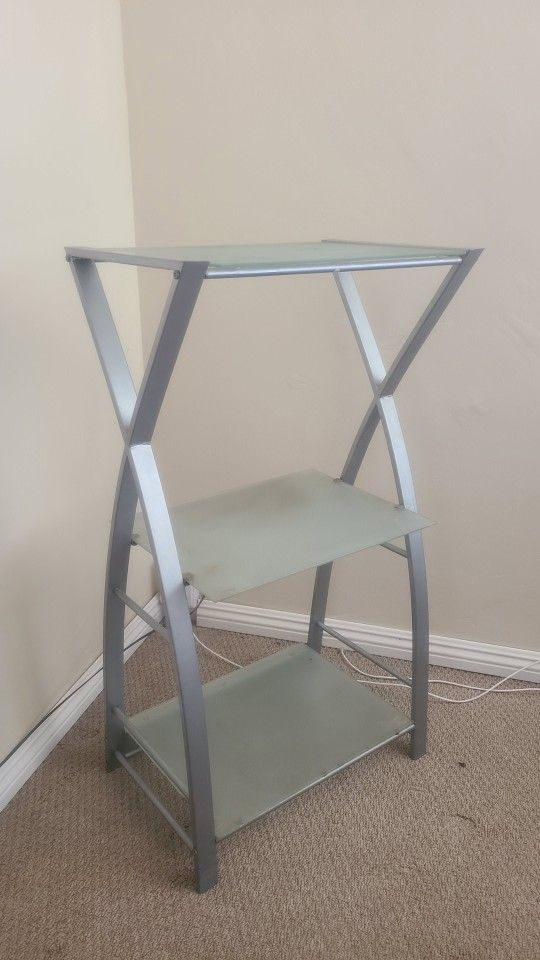 Glass / Metal Desk/ Bookcase/ Shelves