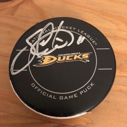 Saku Koivu Anaheim Ducks Autographed Puck