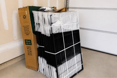 FXW Rollick Dog Playpen, Indoor, Yard & RV Camping, 45" H, 48 Panels Easy setup, Heavy-duty, DIY layouts, for Large Dogs,