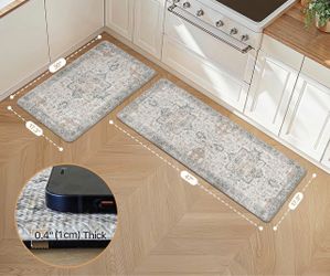Boho Kitchen Mat Set of 2