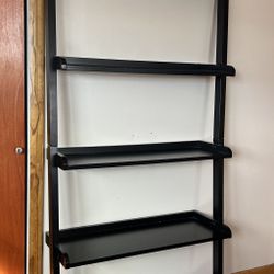 Ladder Shelf. 35” Wide. 76” Tall.  5 Shelves 