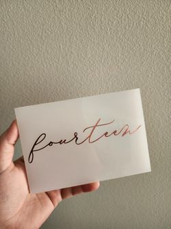 Acrylic Table Numbers