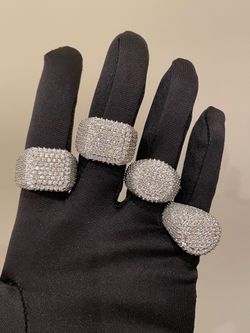 VVS Moissanite Rings Pass Diamond Tester Bust Down