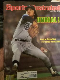 Sports illustrate 1981 fernado valenzuela magazine