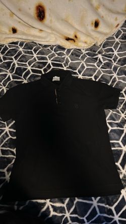 Burberry Monogram Motif Cotton Piqué Polo Black XS