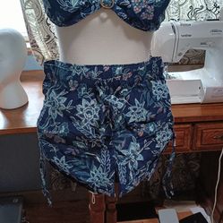 Flower Top And Shorts Set Small-med