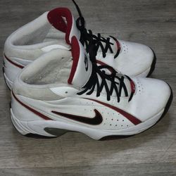 Nike The Overplay IV Mens Sneaker Sz 13 Athletic Shoes White/Red  318853-102