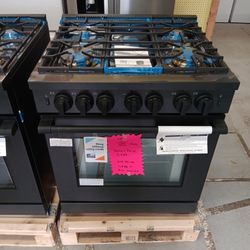Beko Black Gas Range 