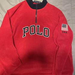 Ralph Lauren Polo Men’s Red w/ Navy Blue Fleece Big&Tall 3XLT