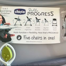 Chicco Polly Progress Relax 5 in 1 Highchair Gray/Black