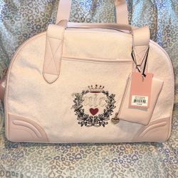 New Light Pink Juicy Couture Weekender Bag Purse XL Size Duffel Bag MSRP $118