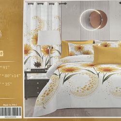 Liliana collection King Size  Yellow Color 