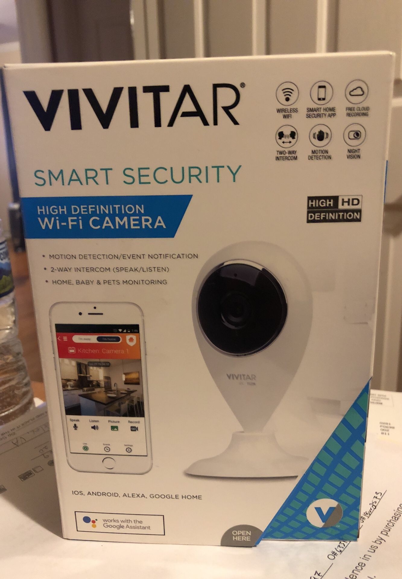 Vivitar smart security camera in the box never open