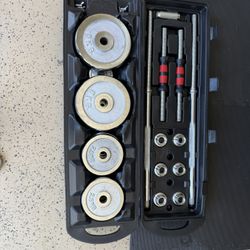 110LBS Adjustable Barbell Dumbbells 