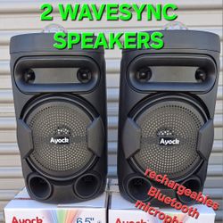 2. Bluetooth  party SPEAKERS 
2. BOCINAS.     KARAOKE     
 disco.  Ball  Lights
WAVESYNC       1 BLUETOOTH 
               2.  SPEAKERS 

 1 WIRED   