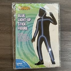 BLUE LIGHT-UP STICK FIGURE Size child 8-10