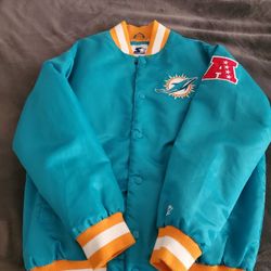 Vintage Satin Miami Dolphins Starter Jacket