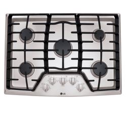 LG 30-in 5 Burners Stainless Steel Gas Cooktop 