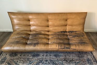 FREE Greta Recycled Leather XL Sleeper Sofa by Urban Outfitters