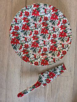 Christmas Cake Plate & Server