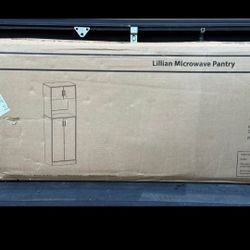 Black Microwave Pantry Shelf