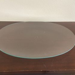 Clear Glass Oval Platter
